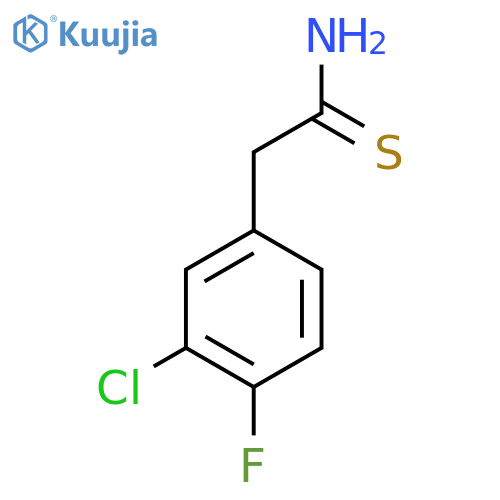 2-(3-chloro-4-fluorophenyl)ethanethioamide structure