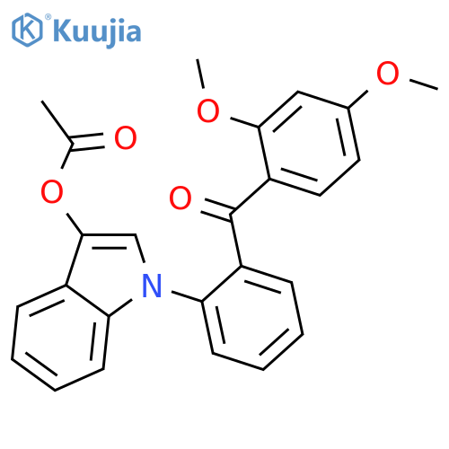 Methanone, [2-[3-(acetyloxy)-1H-indol-1-yl]phenyl](2,4-dimethoxyphenyl)-  structure