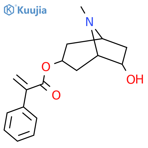 Benzeneacetic acid, a-methylene-,6-hydroxy-8-methyl-8-azabicyclo[3.2.1]oct-3-yl ester structure
