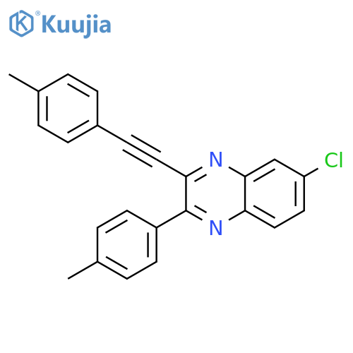 6-Chloro-2-(p-tolyl)-3-(p-tolylethynyl)quinoxaline structure