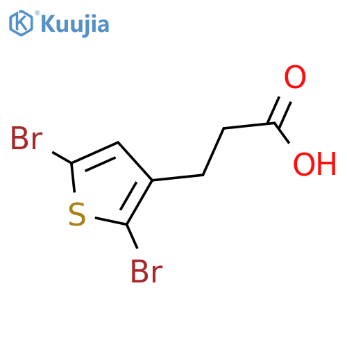 3-(2,5-Dibromothiophen-3-yl)propanoic acid structure