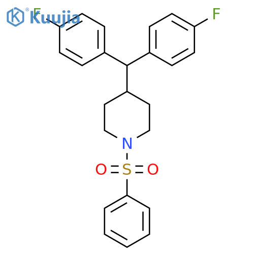 Piperidine, 4-[bis(4-fluorophenyl)methyl]-1-(phenylsulfonyl)- structure
