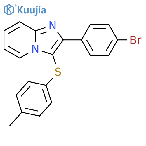 2-(4-bromophenyl)-3-(4-methylphenyl)sulfanylimidazo1,2-apyridine structure