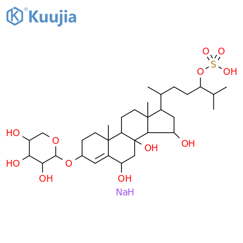 Cholest-4-ene-6,8,15,24-tetrol,3-(b-D-xylopyranosyloxy)-,24-(hydrogen sulfate), monosodium salt, (3b,6b,15a,24S)- (9CI) structure