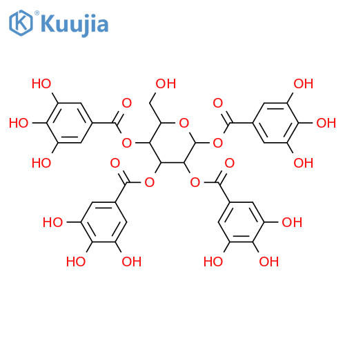 a-D-Glucopyranose,1,2,3,4-tetrakis(3,4,5-trihydroxybenzoate) structure