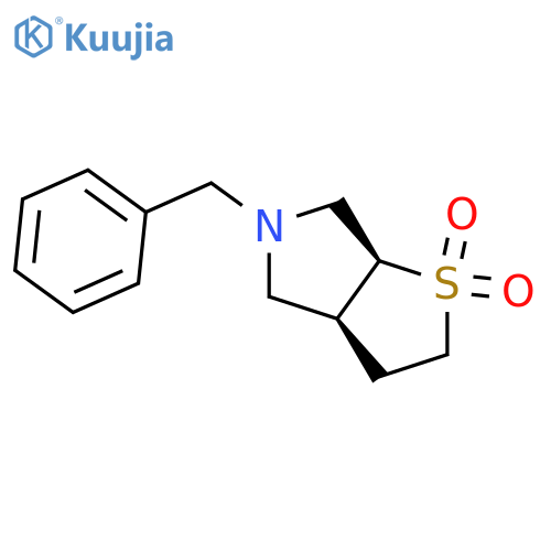 rel-(3aS,6aS)-5-Benzylhexahydro-2H-thieno[2,3-c]pyrrole 1,1-dioxide structure