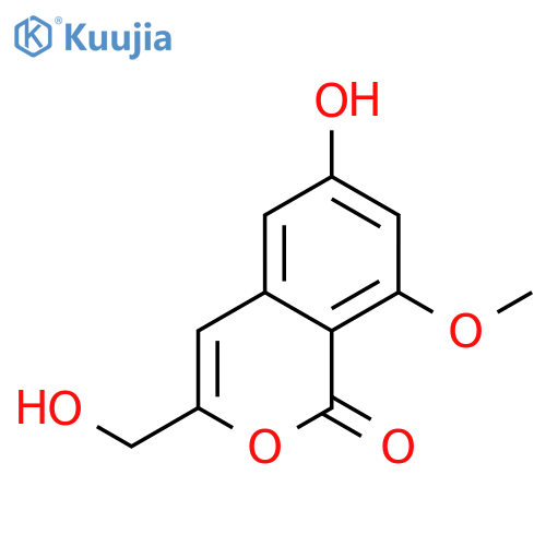 6-hydroxy-3-hydroxymethyl-8-methoxyisocoumarin structure