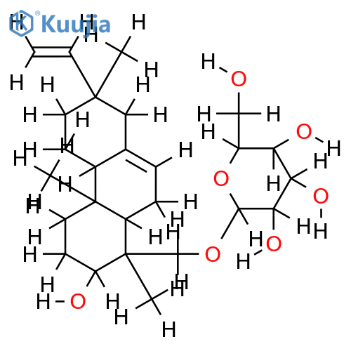19-(alpha-D-glucopyranosyloxy)isopimara-7,15-dien-3beta-ol structure
