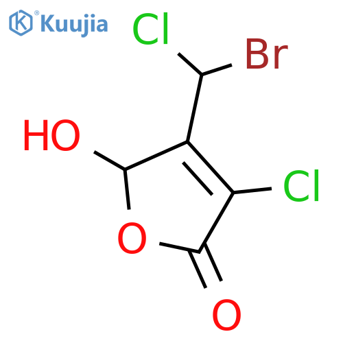 4-(Bromochloromethyl)-3-chloro-5-hydroxy-2(5H)-furanone (Mixture of Diastereomers) structure