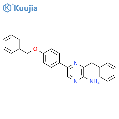 Pyrazinamine, 5-[4-(phenylmethoxy)phenyl]-3-(phenylmethyl)- structure