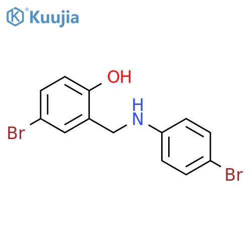 4-BROMO-2-[(4-BROMOANILINO)METHYL]BENZENOL structure