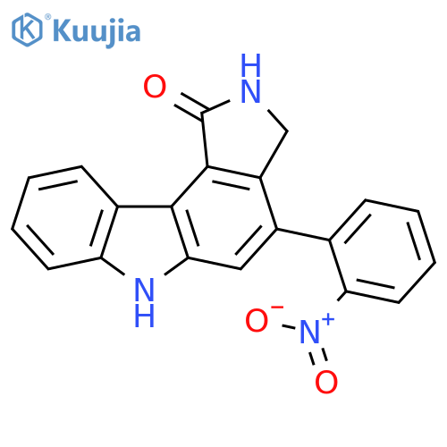Pyrrolo[3,4-c]carbazol-1(2H)-one, 3,6-dihydro-4-(2-nitrophenyl)- structure