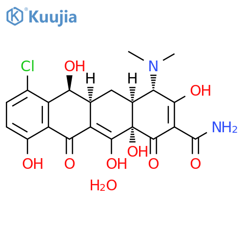 2-Naphthacenecarboxamide, 7-chloro-4-(dimethylamino)-1,4,4a,5,5a,6,11,12a-octahydro-3,6,10,12,12a-pentahydroxy-1,11-dioxo-, hydrate (2:3), [4S-(4α,4aα,5aα,6β,12aα)]- (9CI) structure