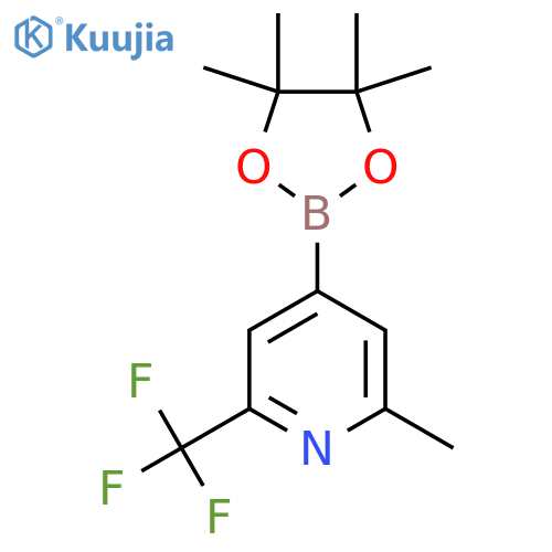 2-Methyl-4-(4,4,5,5-tetramethyl-1,3,2-dioxaborolan-2-yl)-6-(trifluoromethyl)pyridine structure
