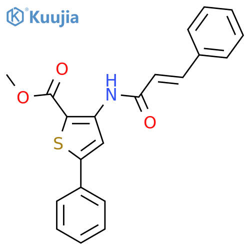 methyl 5-phenyl-3-(2E)-3-phenylprop-2-enamidothiophene-2-carboxylate structure