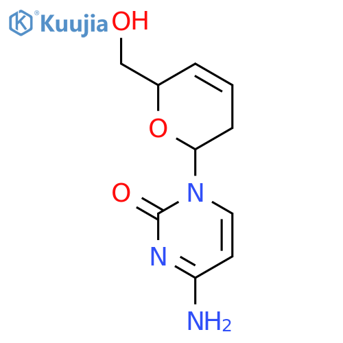 4-amino-1-[(2R,6S)-6-(hydroxymethyl)-3,6-dihydro-2H-pyran-2-yl]pyrimidin-2(1H)-one structure