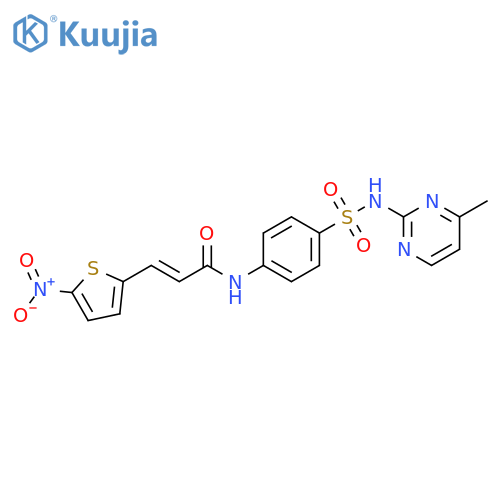 (2E)-N-{4-(4-methylpyrimidin-2-yl)sulfamoylphenyl}-3-(5-nitrothiophen-2-yl)prop-2-enamide structure