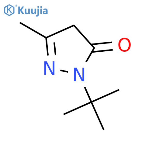 1-tert-butyl-3-methyl-4,5-dihydro-1H-pyrazol-5-one structure