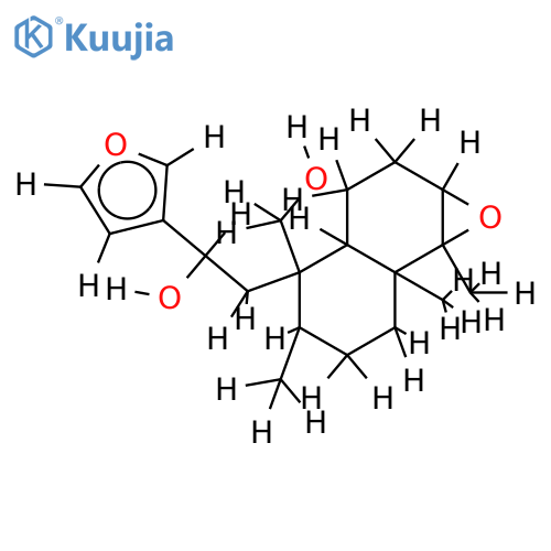 12,20-Dihydroxy-3alpha,4alpha,15,16-bisepoxy-8beta,10betaH-ent-cleroda-13(16),14-diene structure