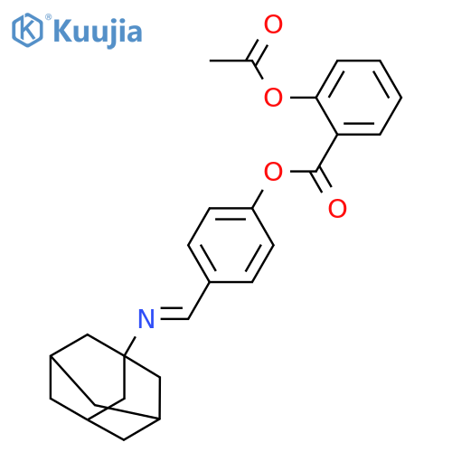 4-[(1E)-[(adamantan-1-yl)imino]methyl]phenyl 2-(acetyloxy)benzoate structure