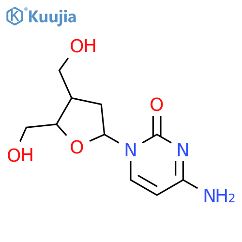 2',3'-dideoxy-3'-(hydroxymethyl)cytidine structure