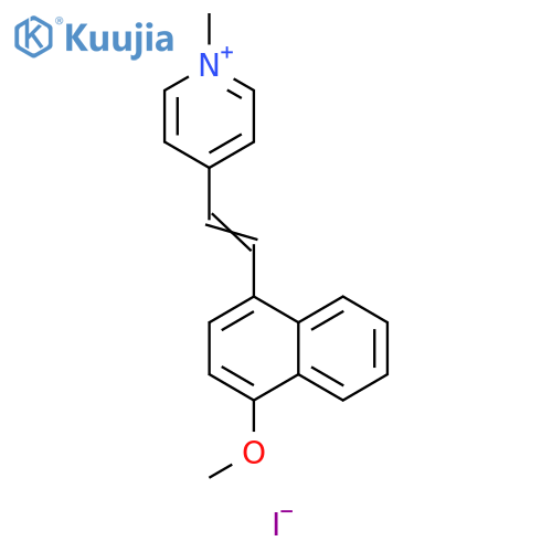 Pyridinium, 4-[2-(4-methoxy-1-naphthalenyl)ethenyl]-1-methyl-, iodide structure