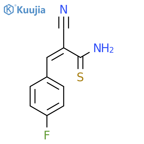 (2Z)-2-cyano-3-(4-fluorophenyl)prop-2-enethioamide structure