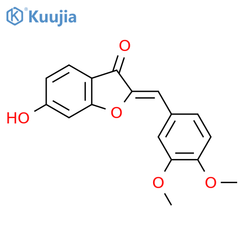 (2Z)-2-(3,4-Dimethoxybenzylidene)-6-hydroxy-1-benzofuran-3(2H)-one structure