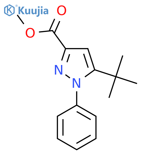 methyl 5-tert-butyl-1-phenyl-1H-pyrazole-3-carboxylate structure