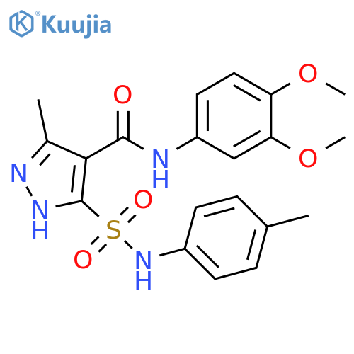 N-(3,4-dimethoxyphenyl)-3-methyl-5-[(4-methylphenyl)sulfamoyl]-1H-pyrazole-4-carboxamide structure