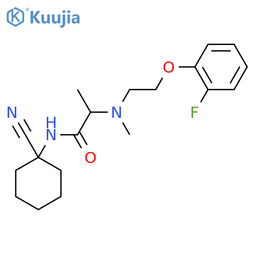 N-(1-cyanocyclohexyl)-2-{[2-(2-fluorophenoxy)ethyl](methyl)amino}propanamide structure