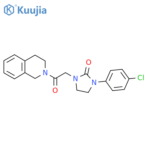 1-(4-chlorophenyl)-3-2-oxo-2-(1,2,3,4-tetrahydroisoquinolin-2-yl)ethylimidazolidin-2-one structure