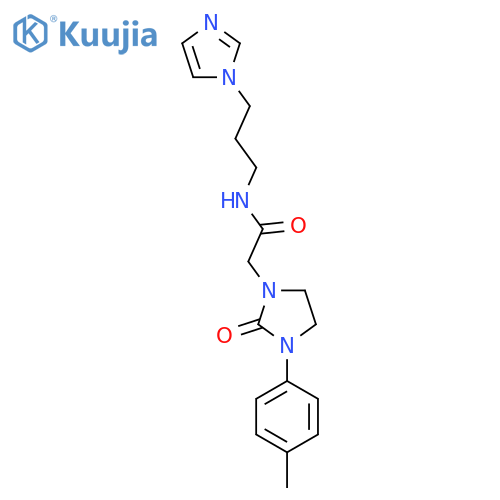 N-3-(1H-imidazol-1-yl)propyl-2-3-(4-methylphenyl)-2-oxoimidazolidin-1-ylacetamide structure