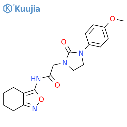 2-3-(4-methoxyphenyl)-2-oxoimidazolidin-1-yl-N-(4,5,6,7-tetrahydro-2,1-benzoxazol-3-yl)acetamide structure