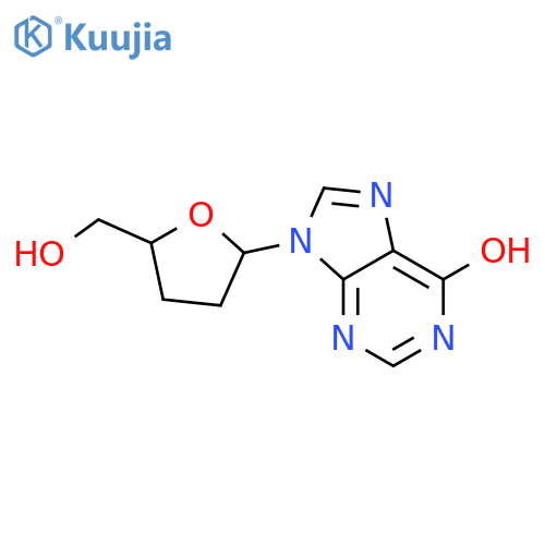 6H-Purin-6-one, 1,9-dihydro-9-[tetrahydro-5-(hydroxymethyl)-2-furanyl]-, (cis)-(+-)- structure