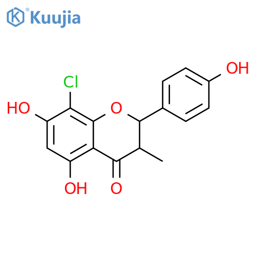 (2S,3S)-8-chloro-5,7-dihydroxy-2-(4-hydroxyphenyl)-3-methyl-2,3-dihydro-4H-chromen-4-one structure