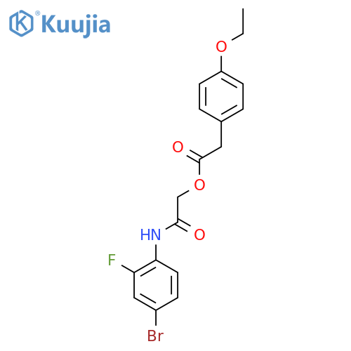 [(4-bromo-2-fluorophenyl)carbamoyl]methyl 2-(4-ethoxyphenyl)acetate structure