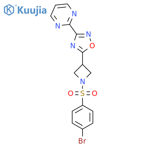2-{5-1-(4-bromobenzenesulfonyl)azetidin-3-yl-1,2,4-oxadiazol-3-yl}pyrimidine structure