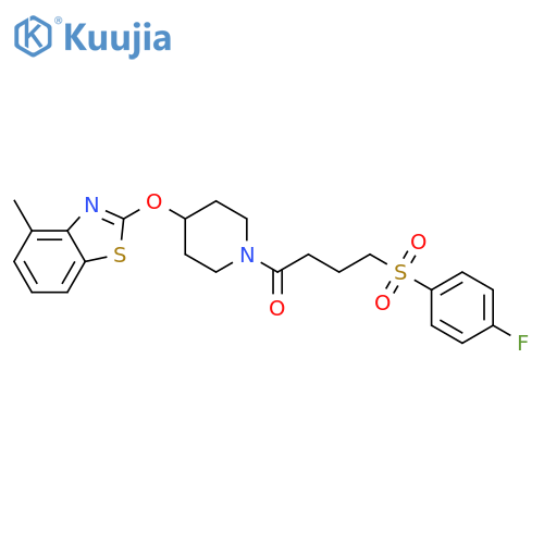 4-(4-fluorobenzenesulfonyl)-1-{4-(4-methyl-1,3-benzothiazol-2-yl)oxypiperidin-1-yl}butan-1-one structure