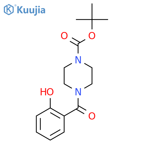 tert-butyl 4-(2-hydroxybenzoyl)piperazine-1-carboxylate structure