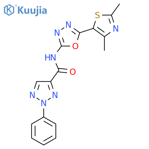 N-5-(2,4-dimethyl-1,3-thiazol-5-yl)-1,3,4-oxadiazol-2-yl-2-phenyl-2H-1,2,3-triazole-4-carboxamide structure