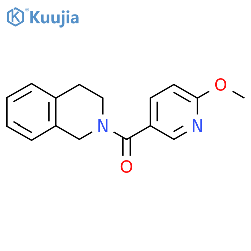 2-(6-methoxypyridine-3-carbonyl)-1,2,3,4-tetrahydroisoquinoline structure