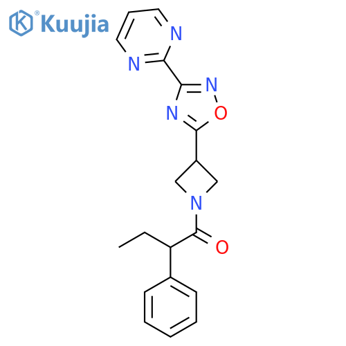 2-phenyl-1-{3-3-(pyrimidin-2-yl)-1,2,4-oxadiazol-5-ylazetidin-1-yl}butan-1-one structure
