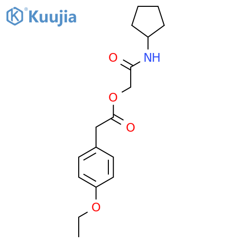 (cyclopentylcarbamoyl)methyl 2-(4-ethoxyphenyl)acetate structure