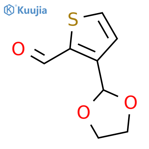 3-(1,3-dioxolan-2-yl)thiophene-2-carbaldehyde structure