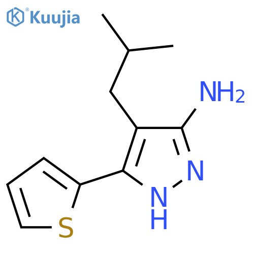 4-(2-methylpropyl)-3-(thiophen-2-yl)-1H-pyrazol-5-amine structure