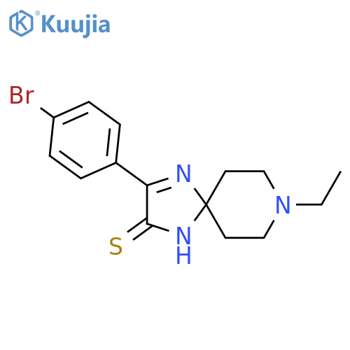 3-(4-Bromophenyl)-8-ethyl-1,4,8-triazaspiro[4.5]dec-3-ene-2-thione structure