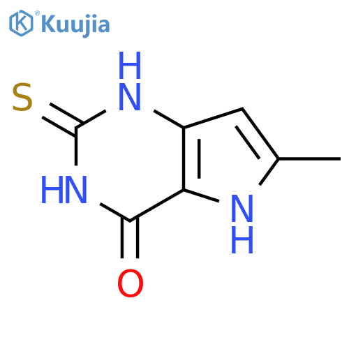 6-methyl-2-sulfanylidene-1H,2H,3H,4H,5H-pyrrolo3,2-dpyrimidin-4-one structure