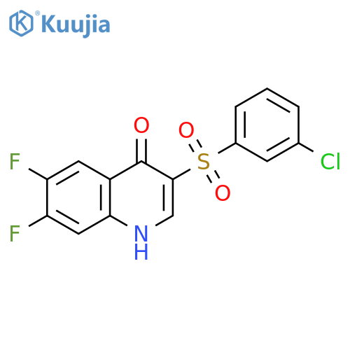 3-(3-chlorobenzenesulfonyl)-6,7-difluoro-1,4-dihydroquinolin-4-one structure