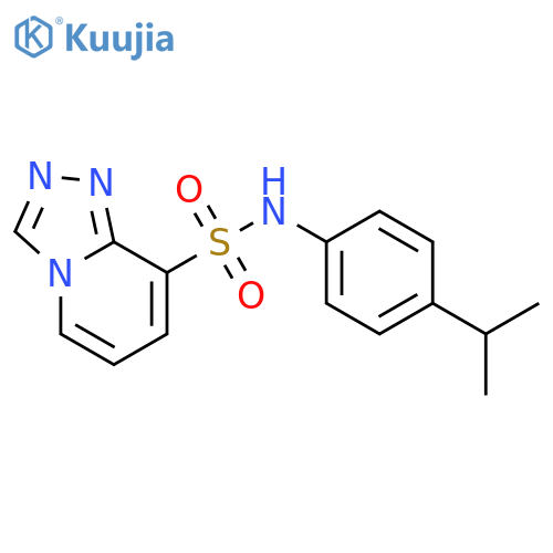 N-4-(propan-2-yl)phenyl-1,2,4triazolo4,3-apyridine-8-sulfonamide structure